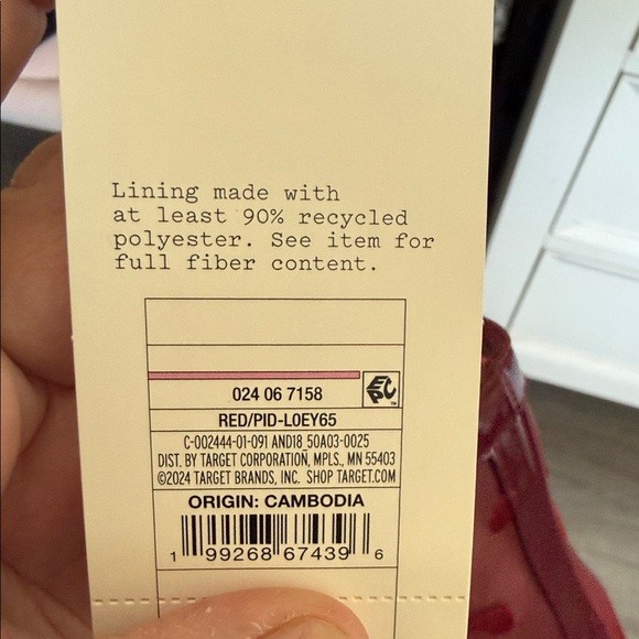 Heart Patterned Pink Tote Bag - Picture 3 of 3